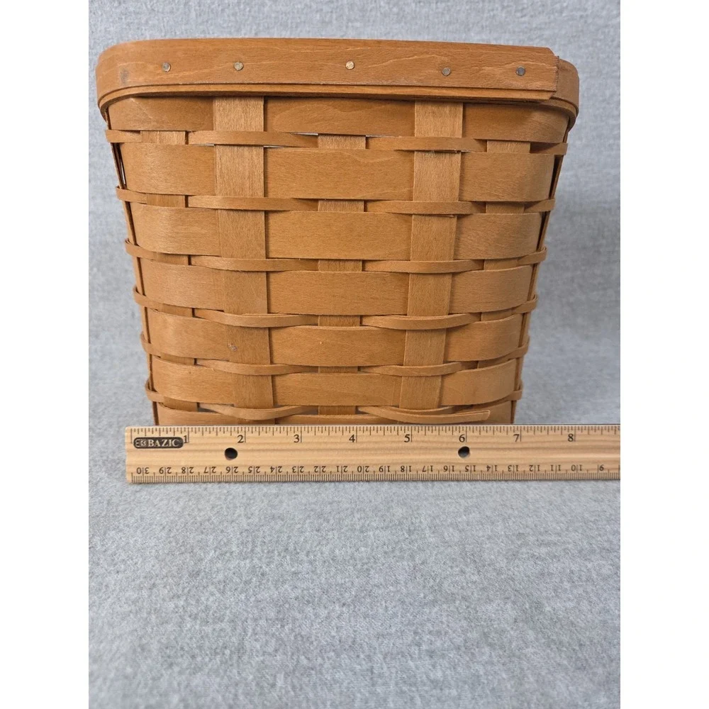 Longaberger 2004 TV Time Media Basket with Protector Liner Catch All Organizer